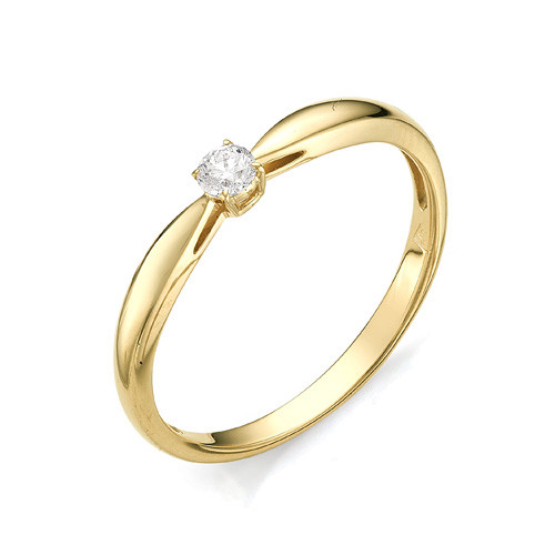 Купить кольцо из желтого золота с бриллиантами арт. 001566 по цене 13763 руб. в LoveDiamonds