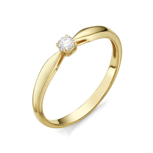 Купить кольцо из желтого золота с бриллиантами арт. 001569 по цене 17707 руб. в LoveDiamonds