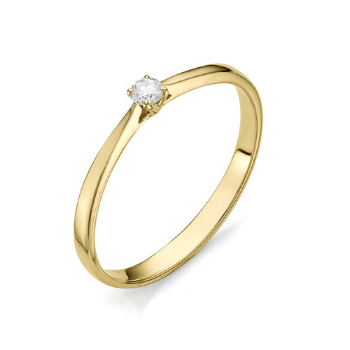 Купить кольцо из желтого золота с бриллиантами арт. 001575 по цене 13463 руб. в LoveDiamonds