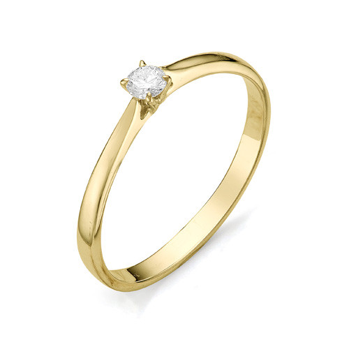 Купить кольцо из желтого золота с бриллиантами арт. 001578 по цене 14325 руб. в LoveDiamonds