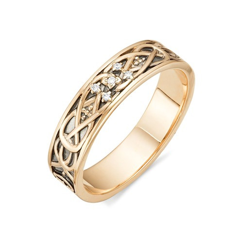 Купить кольцо из красного золота с бриллиантами арт. 002895 по цене 29100 руб. в LoveDiamonds