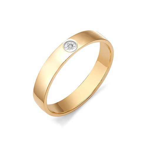 Купить кольцо из красного золота с бриллиантами арт. 002878 по цене 12615 руб. в LoveDiamonds