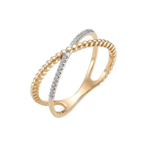 Купить кольцо из красного золота с бриллиантами арт. 002872 по цене 15510 руб. в LoveDiamonds
