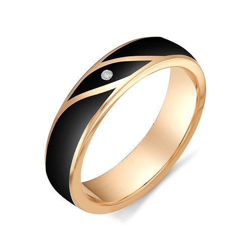 Купить кольцо из красного золота с эмалью арт. 002831 по цене 13673 руб. в LoveDiamonds