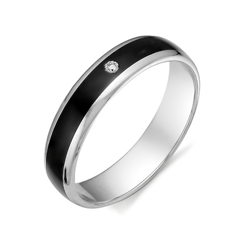 Купить кольцо из белого золота с эмалью арт. 002827 по цене 12788 руб. в LoveDiamonds