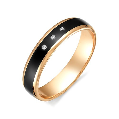 Купить кольцо из красного золота с эмалью арт. 002825 по цене 14955 руб. в LoveDiamonds