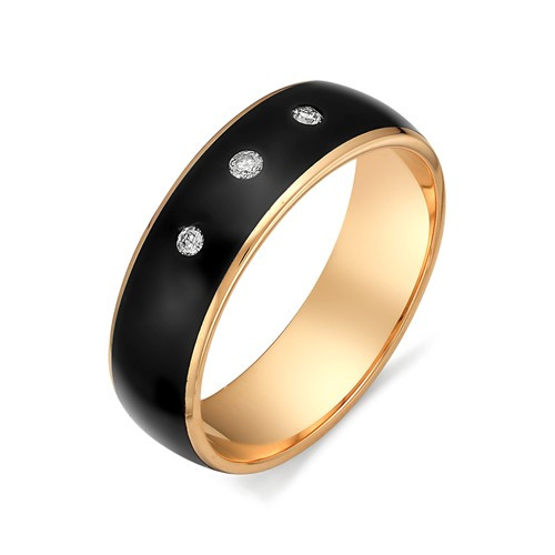 Купить кольцо из красного золота с эмалью арт. 002229 по цене 19778 руб. в LoveDiamonds