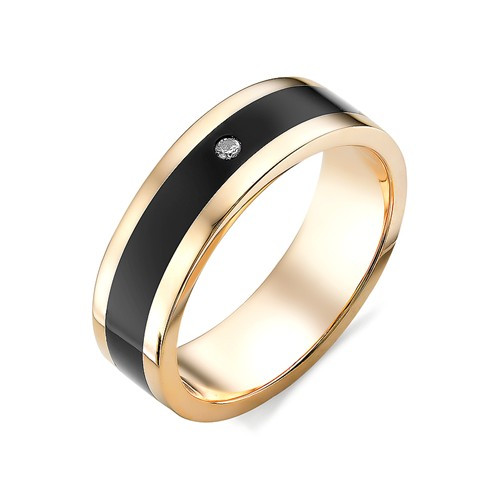 Купить кольцо из красного золота с эмалью арт. 002819 по цене 18743 руб. в LoveDiamonds