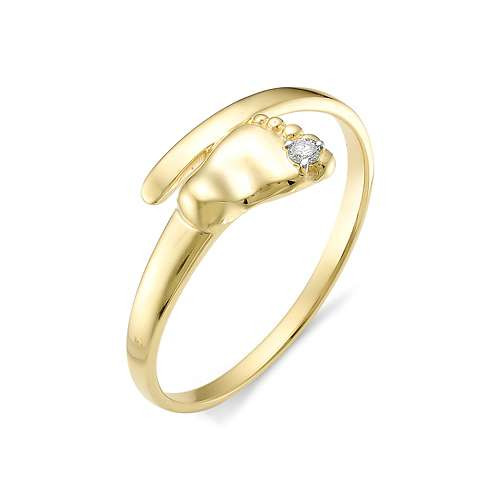 Купить кольцо из желтого золота с бриллиантами арт. 002796 по цене 12700 руб. в LoveDiamonds