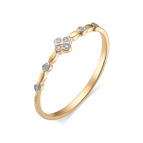 Купить кольцо из красного золота с бриллиантами арт. 002767 по цене 8560 руб. в LoveDiamonds
