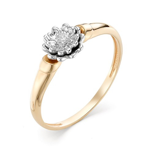 Купить кольцо из комбинированного золота с бриллиантами арт. 002732 по цене 16210 руб. в LoveDiamonds