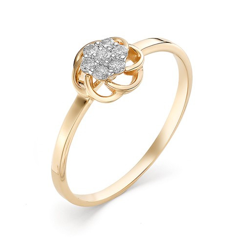 Купить кольцо из красного золота с бриллиантами арт. 002728 по цене 20920 руб. в LoveDiamonds