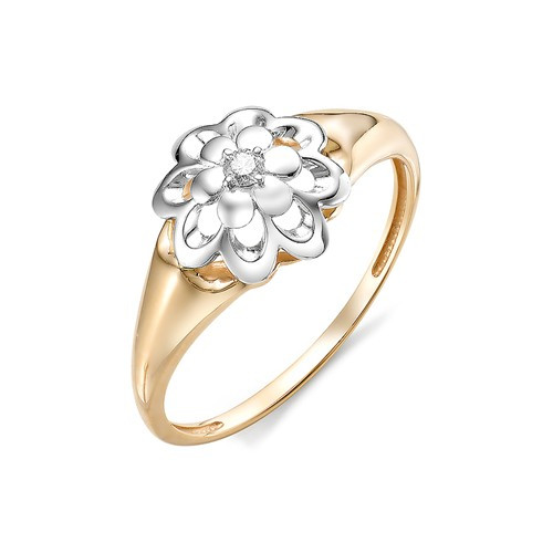 Купить кольцо из комбинированного золота с бриллиантами арт. 002723 по цене 17870 руб. в LoveDiamonds
