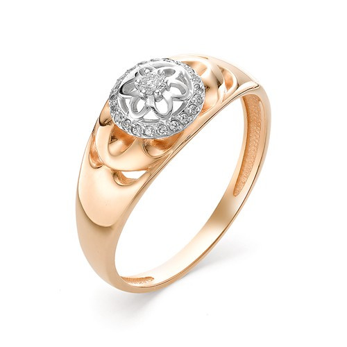 Купить кольцо из комбинированного золота с бриллиантами арт. 002722 по цене 26420 руб. в LoveDiamonds