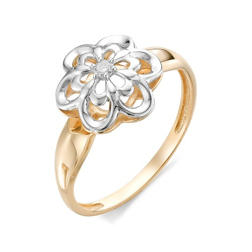 Купить кольцо из красного золота с бриллиантами арт. 002719 по цене 19150 руб. в LoveDiamonds