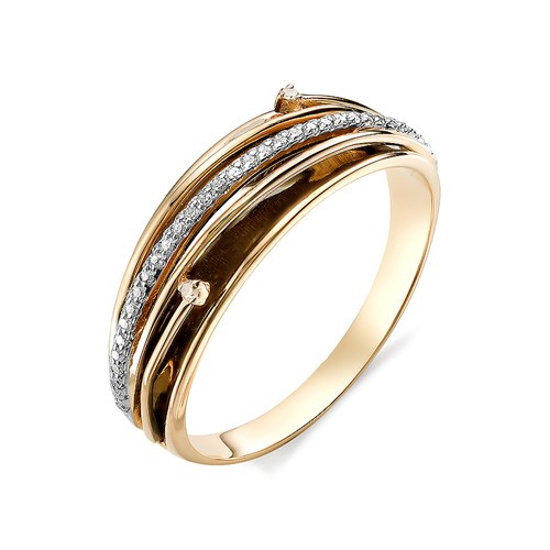 Купить кольцо из красного золота с бриллиантами арт. 002692 по цене 30350 руб. в LoveDiamonds