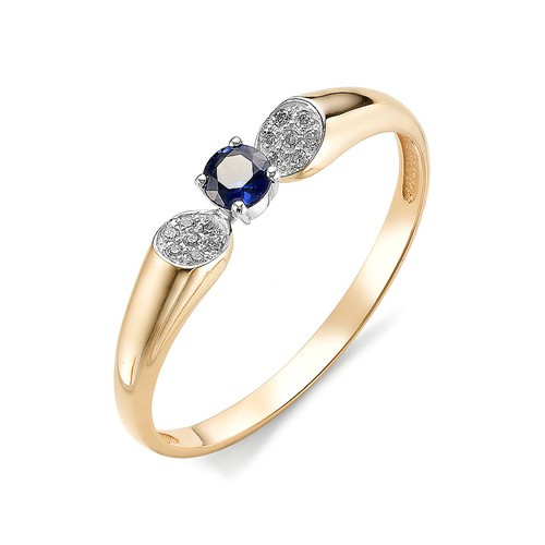 Купить кольцо из красного золота с сапфирами арт. 002689 по цене 11115 руб. в LoveDiamonds