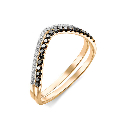 Купить кольцо из красного золота с бриллиантами арт. 002678 по цене 25690 руб. в LoveDiamonds