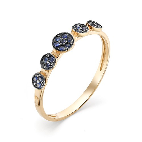 Купить кольцо из красного золота с сапфирами арт. 002649 по цене 10880 руб. в LoveDiamonds