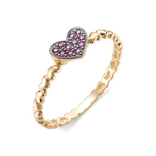 Купить кольцо из красного золота с рубинами арт. 002634 по цене 7638 руб. в LoveDiamonds