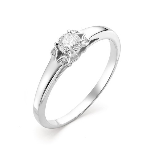 Купить кольцо из белого золота с бриллиантами арт. 002600 по цене 43975 руб. в LoveDiamonds