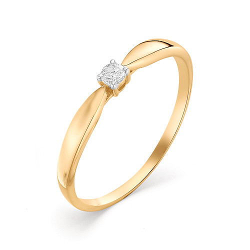 Купить кольцо из красного золота с бриллиантами арт. 002579 по цене 10107 руб. в LoveDiamonds