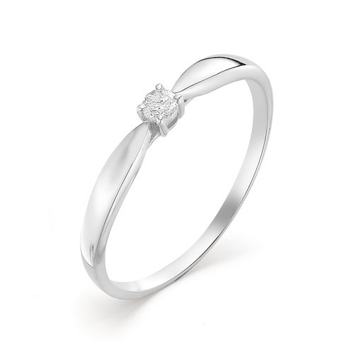 Купить кольцо из белого золота с бриллиантами арт. 002580 по цене 9894 руб. в LoveDiamonds
