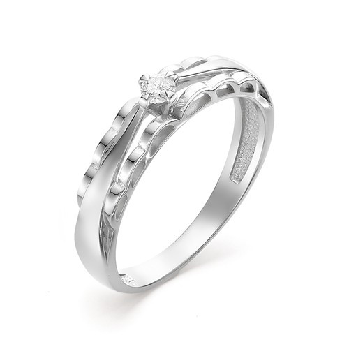 Купить кольцо из белого золота с бриллиантами арт. 002565 по цене 17519 руб. в LoveDiamonds