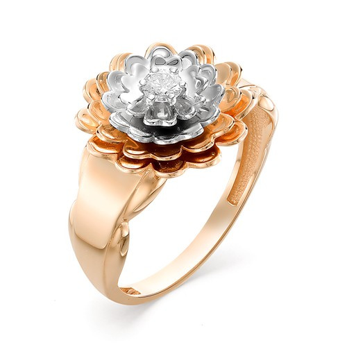 Купить кольцо из красного золота с бриллиантами арт. 002556 по цене 44280 руб. в LoveDiamonds