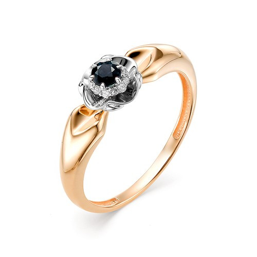 Купить кольцо из комбинированного золота с сапфирами арт. 002540 по цене 22035 руб. в LoveDiamonds