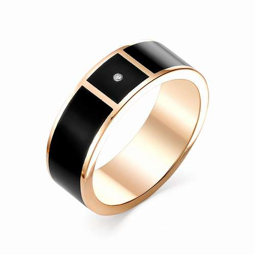 Купить кольцо из красного золота с эмалью арт. 002505 по цене 29440 руб. в LoveDiamonds