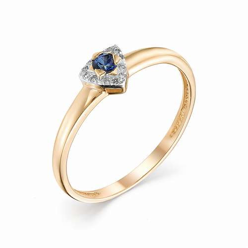 Купить кольцо из красного золота с сапфирами арт. 002489 по цене 10514 руб. в LoveDiamonds