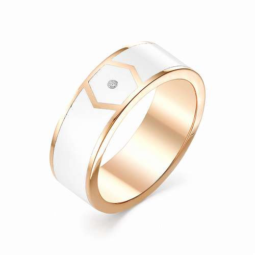 Купить кольцо из красного золота с эмалью арт. 002476 по цене 25140 руб. в LoveDiamonds
