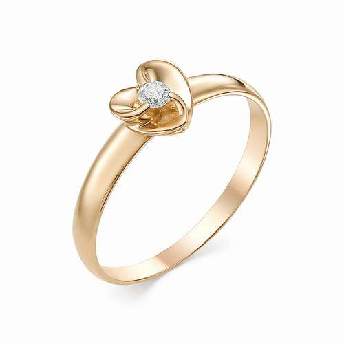 Купить кольцо из красного золота с бриллиантами арт. 002466 по цене 18240 руб. в LoveDiamonds