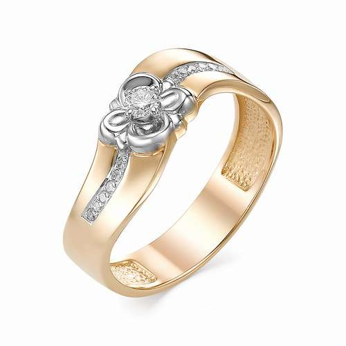 Купить кольцо из красного золота с бриллиантами арт. 002455 по цене 19888 руб. в LoveDiamonds