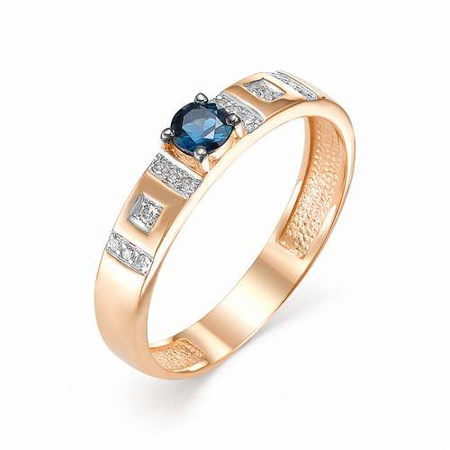 Купить кольцо из красного золота с сапфирами арт. 002446 по цене 18460 руб. в LoveDiamonds
