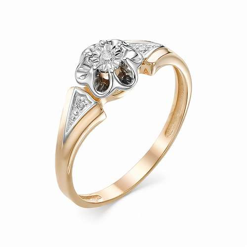 Купить кольцо из комбинированного золота с бриллиантами арт. 002442 по цене 22350 руб. в LoveDiamonds