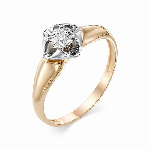 Купить кольцо из комбинированного золота с бриллиантами арт. 002440 по цене 12594 руб. в LoveDiamonds