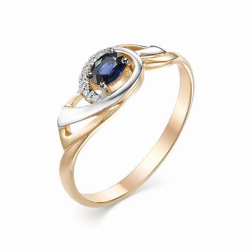 Купить кольцо из комбинированного золота с сапфирами арт. 002424 по цене 16145 руб. в LoveDiamonds