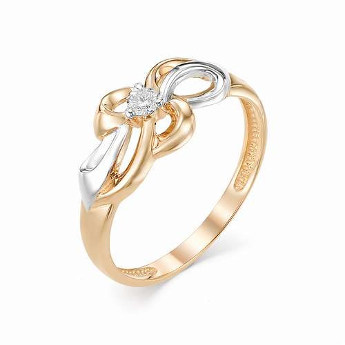 Купить кольцо из комбинированного золота с бриллиантами арт. 002416 по цене 21670 руб. в LoveDiamonds