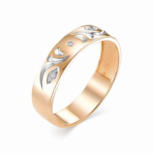 Купить кольцо из красного золота с бриллиантами арт. 002399 по цене 16005 руб. в LoveDiamonds