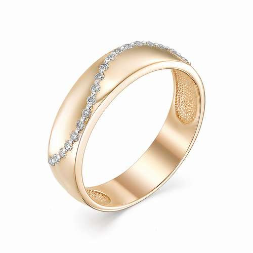 Купить кольцо из красного золота с бриллиантами арт. 002398 по цене 30345 руб. в LoveDiamonds