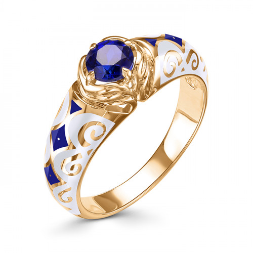 Купить кольцо из красного золота с сапфирами арт. 006205 по цене 31260 руб. в LoveDiamonds