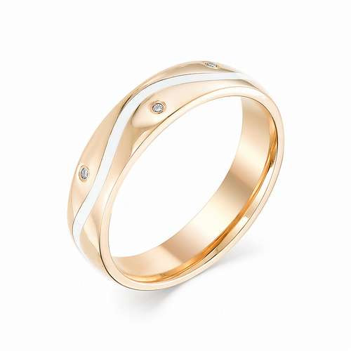 Купить кольцо из красного золота с эмалью арт. 002361 по цене 18885 руб. в LoveDiamonds