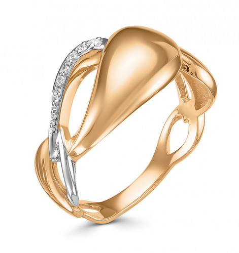Купить кольцо из комбинированного золота с бриллиантами арт. 006212 по цене 28800 руб. в LoveDiamonds