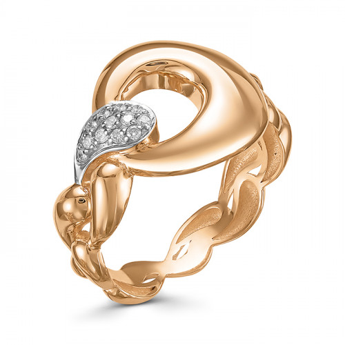 Купить кольцо из комбинированного золота с бриллиантами арт. 006218 по цене 33180 руб. в LoveDiamonds