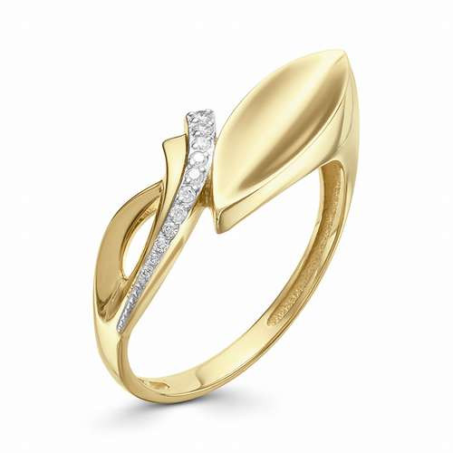 Купить кольцо из желтого золота с бриллиантами арт. 006225 по цене 31470 руб. в LoveDiamonds
