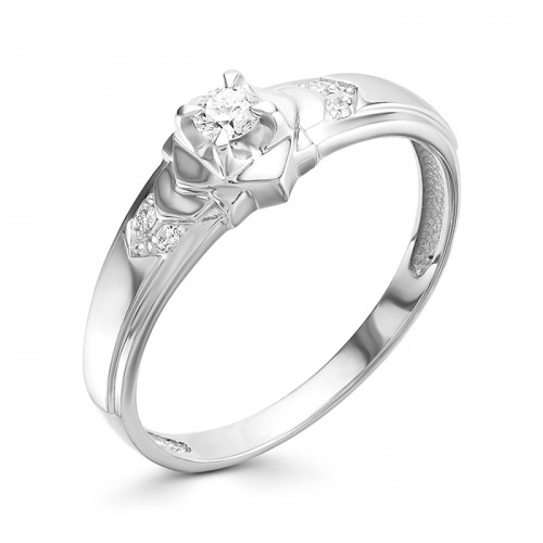 Купить кольцо из белого золота с бриллиантами арт. 006230 по цене 21363 руб. в LoveDiamonds