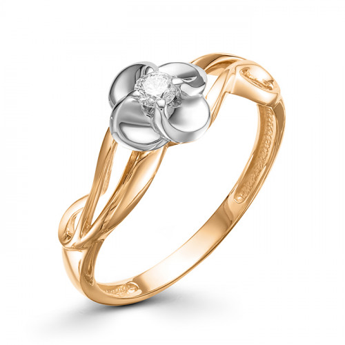 Купить кольцо из комбинированного золота с бриллиантами арт. 006232 по цене 30670 руб. в LoveDiamonds