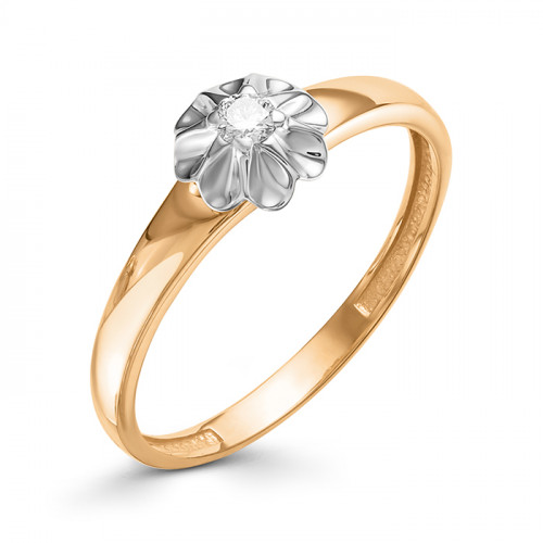 Купить кольцо из комбинированного золота с бриллиантами арт. 006237 по цене 19410 руб. в LoveDiamonds